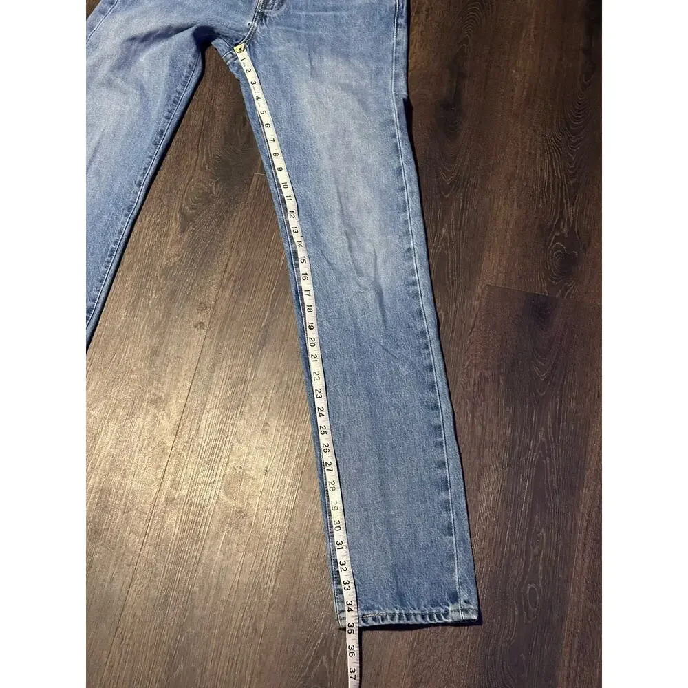 Levi's White Oak Cone Denim Selvedge Blue Jeans Distressed Size 30x34 Zip Fly